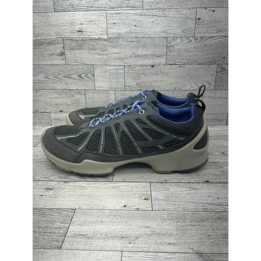 Ecco Biom Performance Train Shoes Women Size 41 Gray Blue Natural Motion Walking